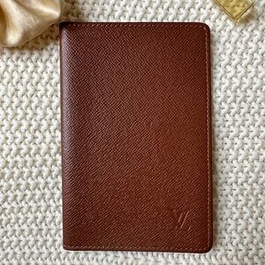 Louis Vuitton passport cover, leather card wallet